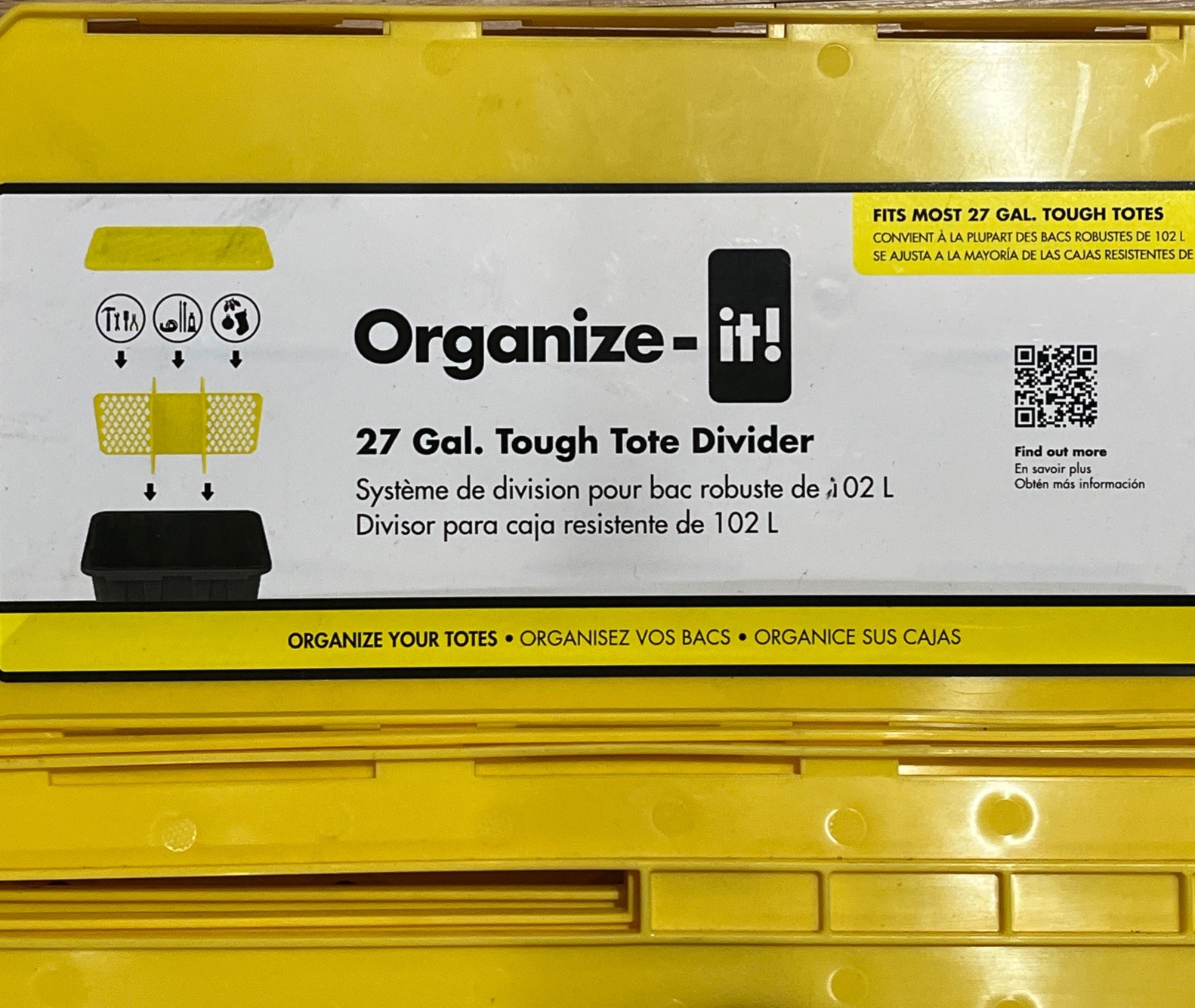 Project Source ORGANIZE-IT! 6 Slot Tote Dividers for 27-gal Storage Containers gallery