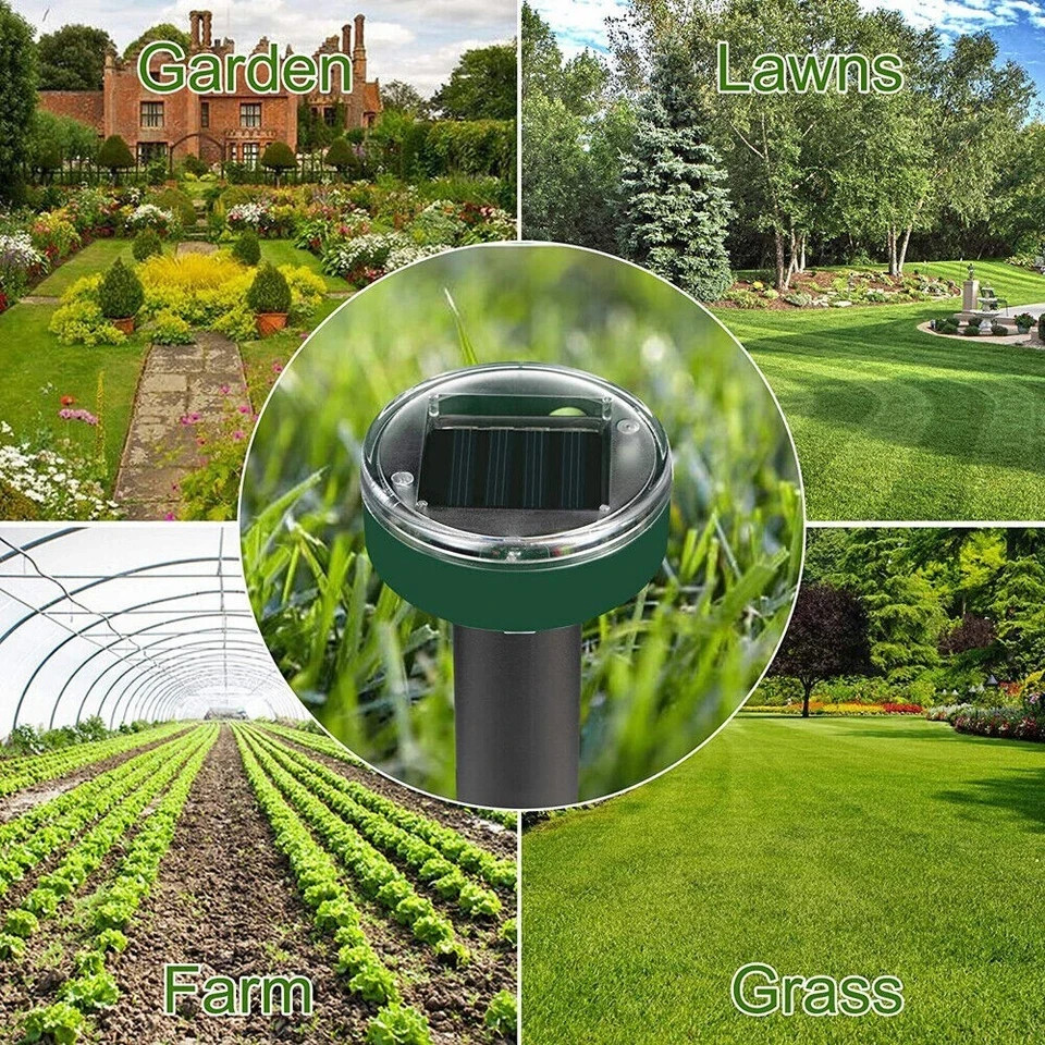 Mole Repellent Solar Powered 8 Pack Sonic Mole Deterrent Spikes for Lawn Garden gallery