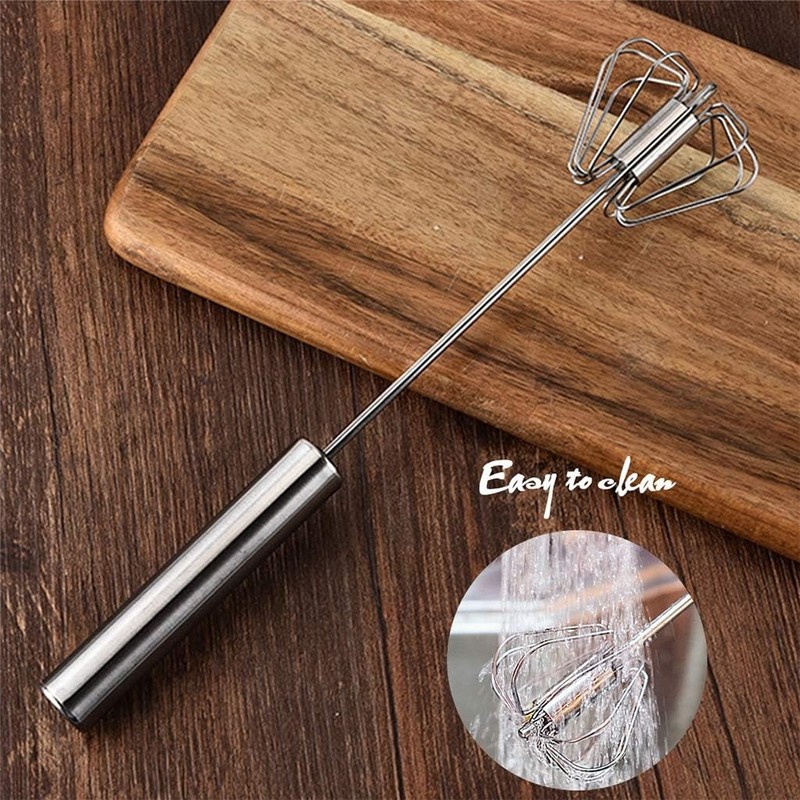 Semi-Automatic Egg Whisk Hand Push Egg Beater Stainless Steel Blender Mixer Tool gallery