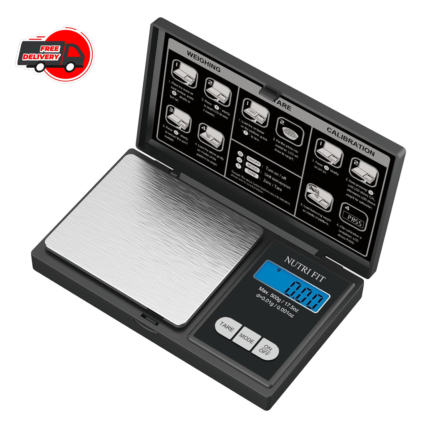 Gram Digital Scale 0.01G Accuracy 500G Small Pocket Scale Jewelry Weight gallery