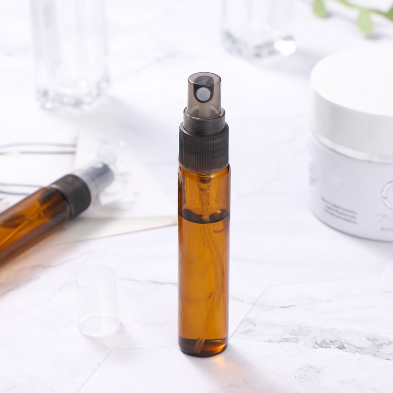 10 Pcs Small Empty Refillable Glass Spray Bottles for Makeup and Skin ml gallery