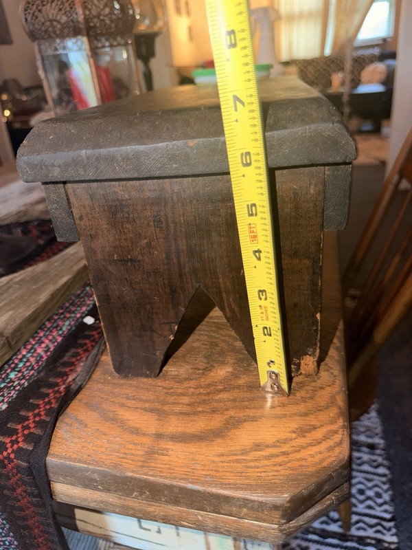 Rustic Solid Wood Footstool Brown Rectangular 12 x 6.5 x 7 inches gallery
