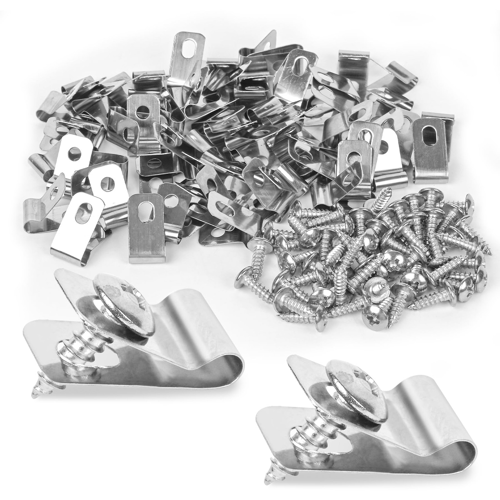 120 Pcs Fence Wire Clamps Stainless Steel Fencing Mounting Clips with120 Pcs gallery