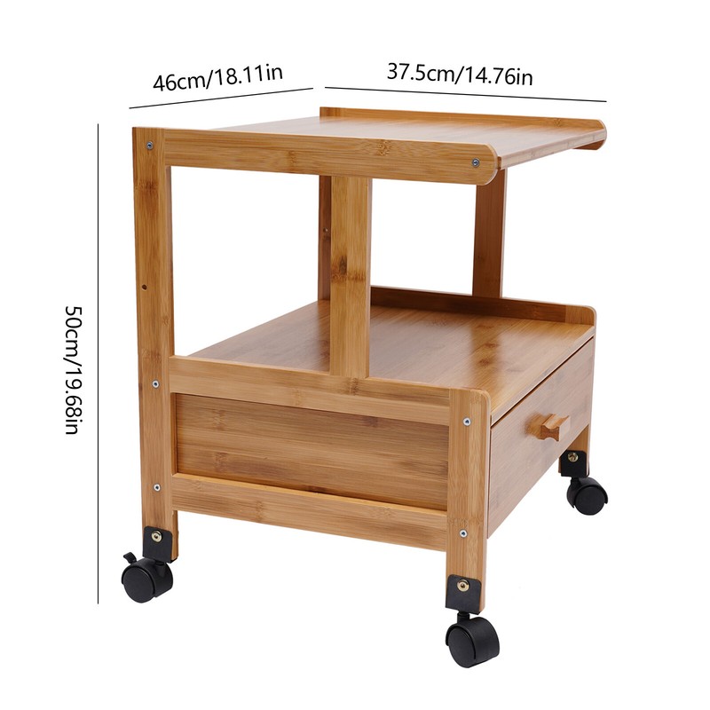 Mobile Printer Stand Holder Rolling Cart with Wheels for Home &Office 1/2/3 Tier gallery