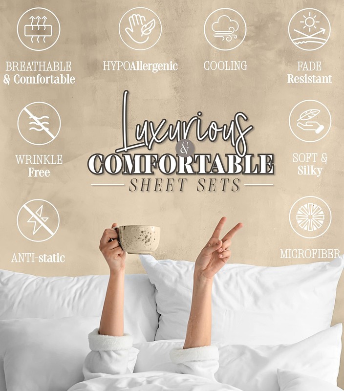 (6-Pack) Luxury Fitted Sheets! Premium Hotel Quality California King, Gray gallery