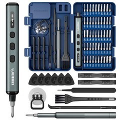 STREBITO Mini Electric Screwdriver Set, 67 in 1 Precision Blue