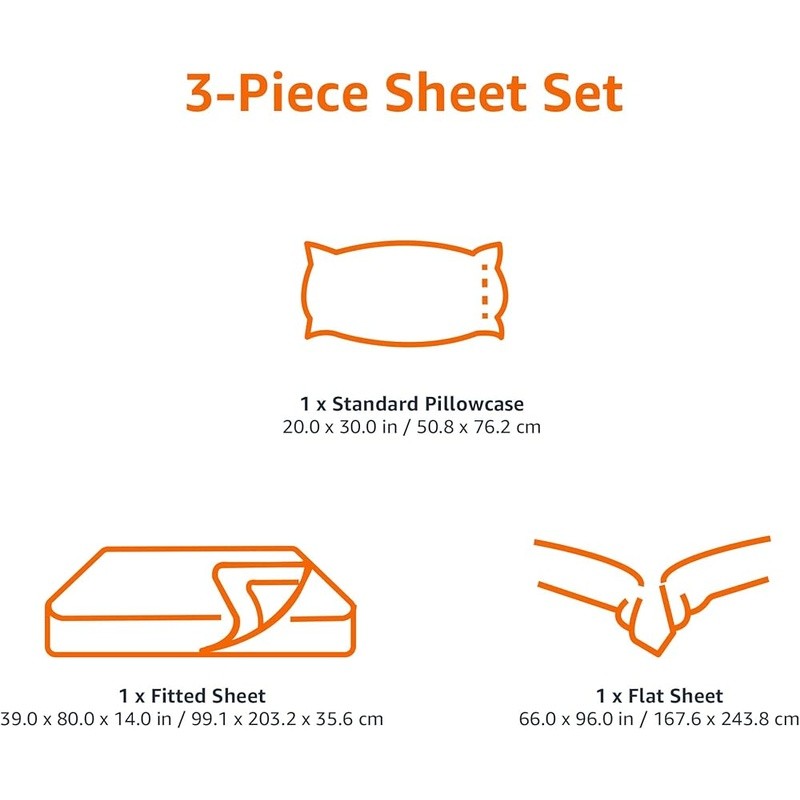 Soft Cozy Microfiber Bed Sheet Set Twin XL All-Season Breathable Easy Care New gallery
