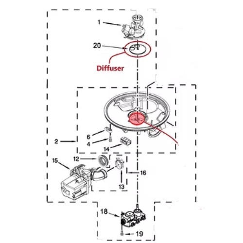 Replacement Whirlpool Grommet Water Oil Seal for Diverter W10195677 WPW10195677 gallery