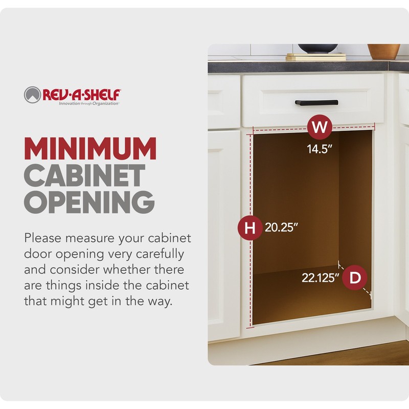 Rev-A-Shelf Double Pull Out Trash Can 35 Qt with Soft-Close, 53WC-1835SCDM-211 gallery