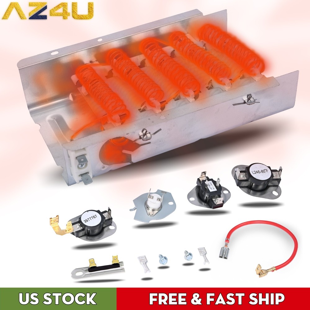 For ROPER Dryer Heating Element Thermostat Works with Models below (REX RES RED)