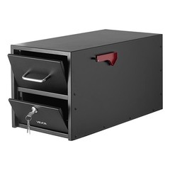 VEVOR Post Mount Mailbox for Outside House Lockable Metal Mail Box Magnetic Door