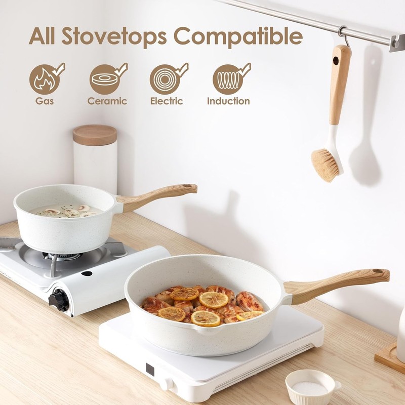 Nonstick Ceramic Cookware Set 16-Piece, Healthy Pots and Pans Set, Non-toxic ... gallery