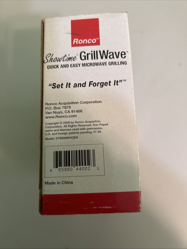 Vintage Ronco Showtime Grillwave Quick & Easy Microwave Grilling New In Box gallery