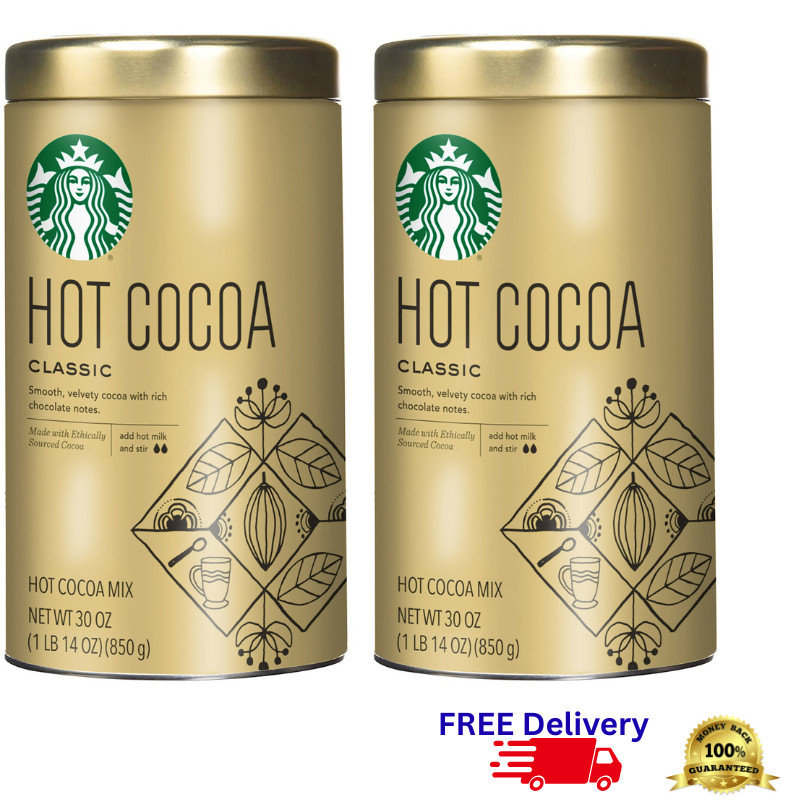 Classic Hot Cocoa Mix 30 oz Tin 2 Pack Decadent Dark Chocolate Velvety 84 Servin gallery