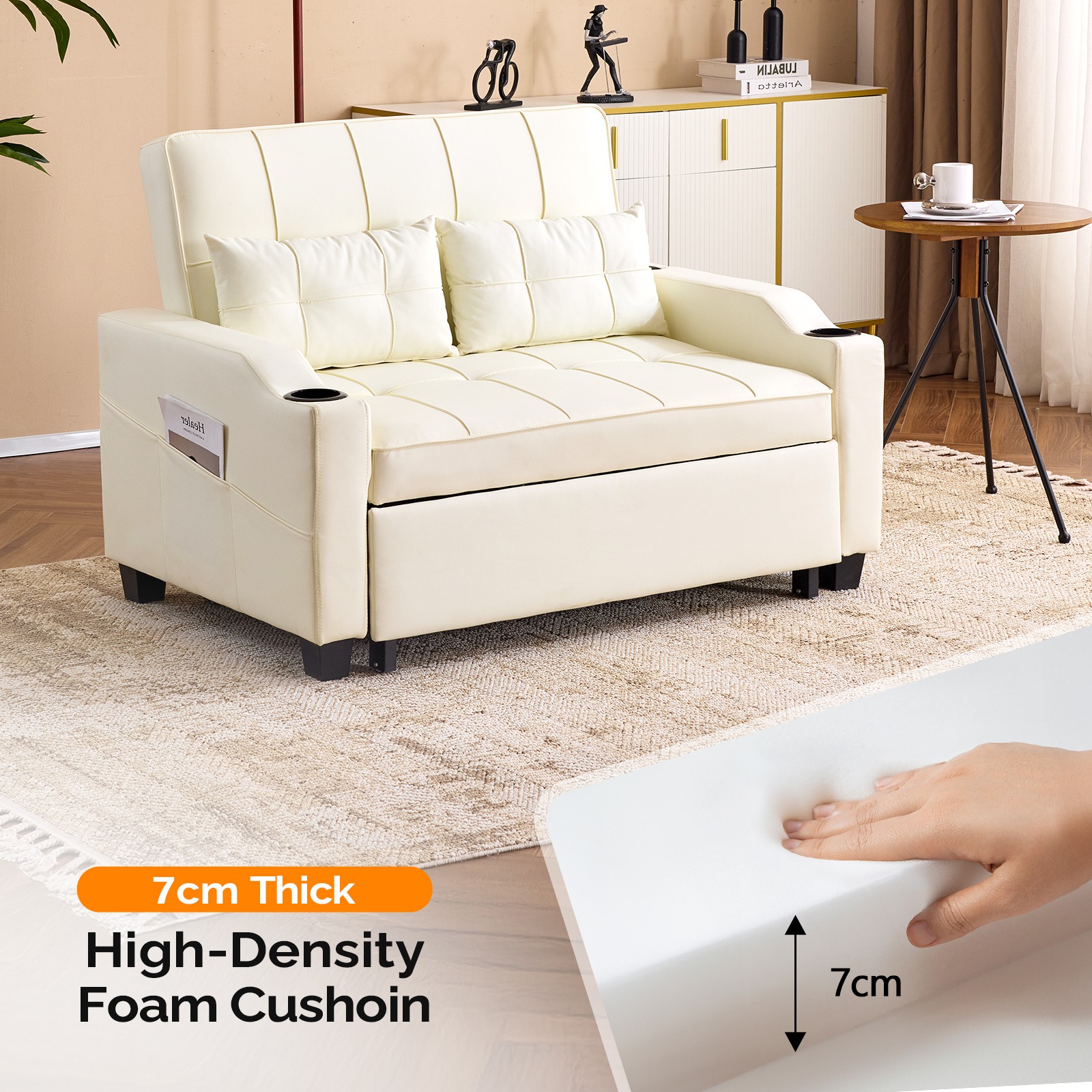 Futon Sofa Bed Convertible Loveseat Sleeper Couch Sleeper Chair Bed Pull Out gallery
