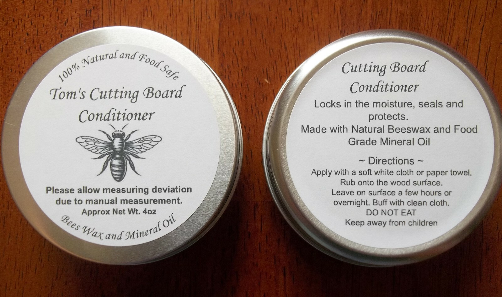 Cutting Board Conditoner 100% Natural Beeswax & Mineral Oil - Food Safe gallery