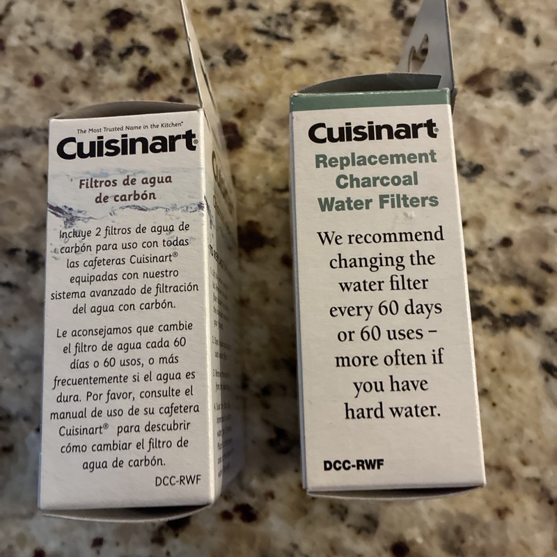 Cuisinart DCC-RWF Replacement Charcoal Water Filter - White 2 Pack gallery