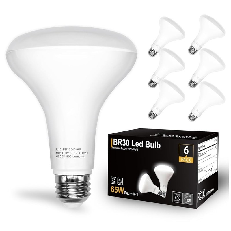 LED BR30 Recessed Light Bulb 9w(65w) 800Lumens 4000K-CoolWhite, 24-Pack gallery