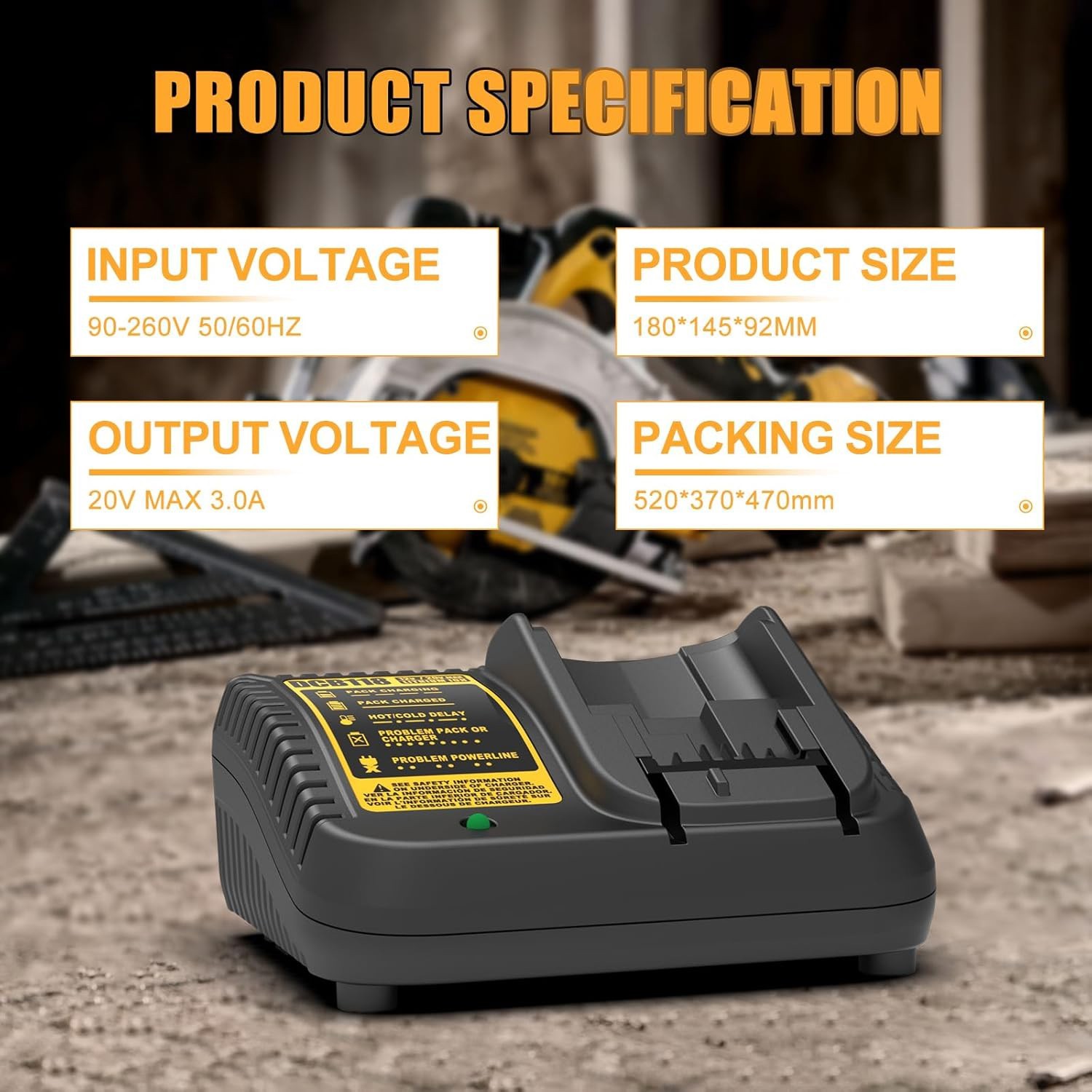 For DeWalt 3A Fast Charger 12V-20V MAX Lithium Battery DCB200 DCB201 DCB203 gallery