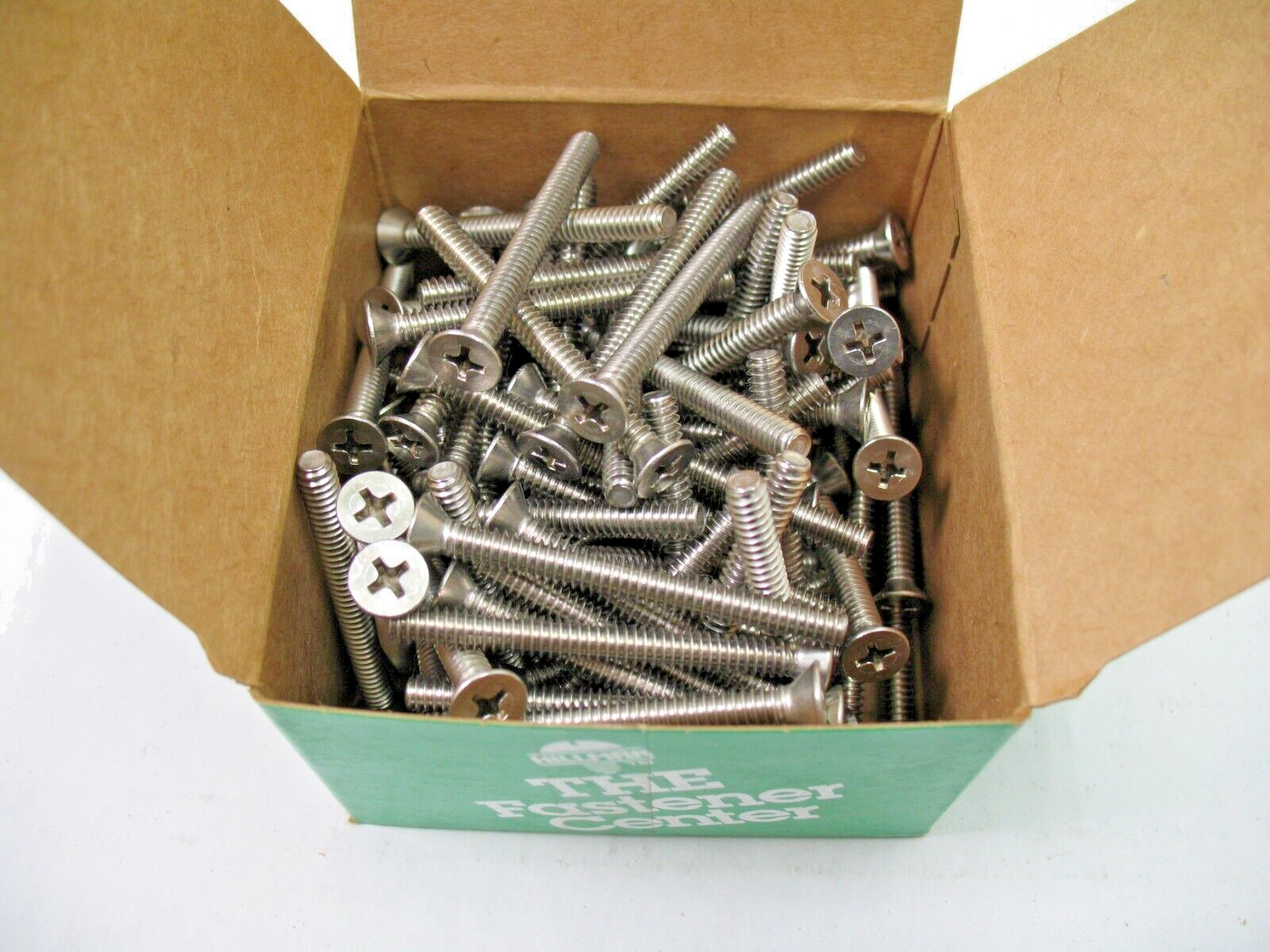 10 - 24 x 2 in SS Flat Head Phillips Machine Screws Box of 100 - Hillman 825514 gallery