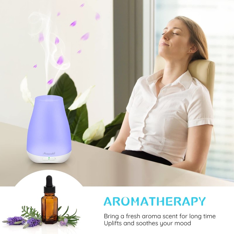 Diffusers, 100ml Colorful Essential Oil Diffuser with Adjustable Mist Mode, Auto gallery