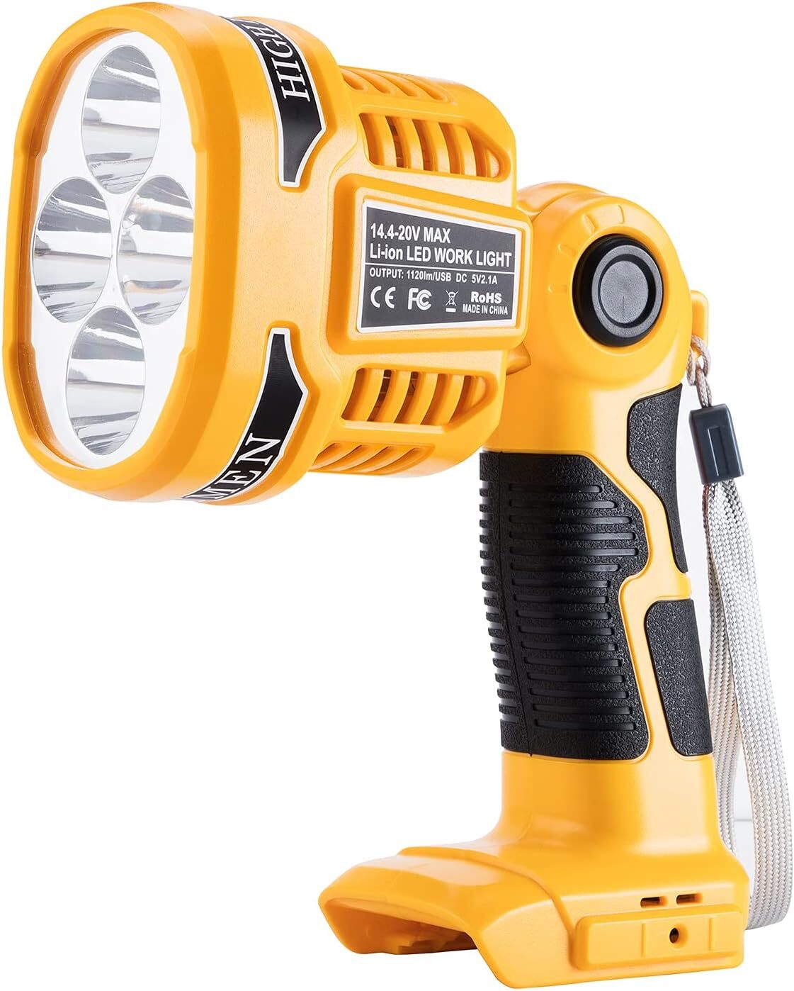 Flashlight Camping Spotlight Cordless LED Work Light for Dewalt 20V Max Battery gallery