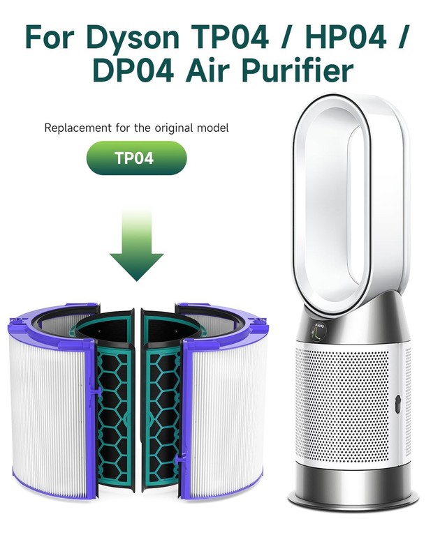2-Pack TP04 Filter Replacement Compatible with Dyson TP04 / HP04 / DP04 Air P... gallery