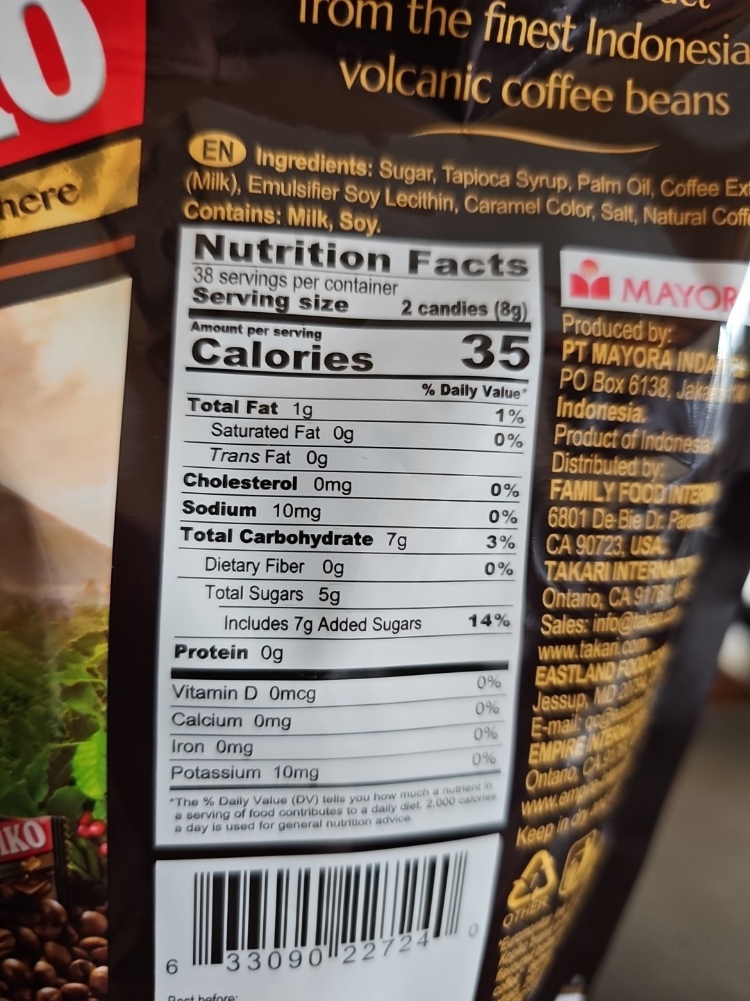 Kopiko Real Coffee Flavored Candy 10.6 Oz. Bag Hard Coffee Candy 1pk gallery