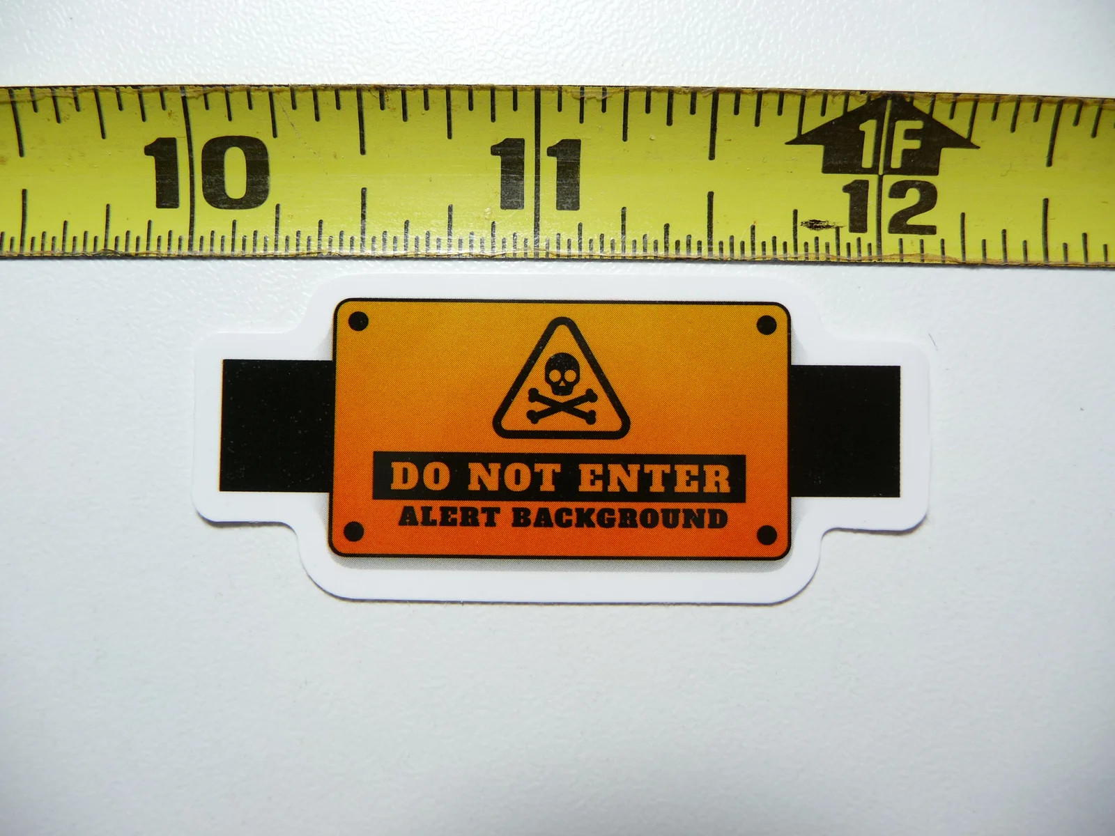 DO NOT ENTER ALERT BACKGROUND SMALL STICKER DECAL FUNNY JOKE GAG PRANK FUN gallery
