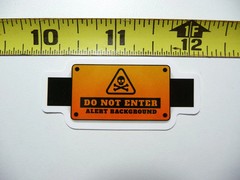 DO NOT ENTER ALERT BACKGROUND SMALL STICKER DECAL FUNNY JOKE GAG PRANK FUN