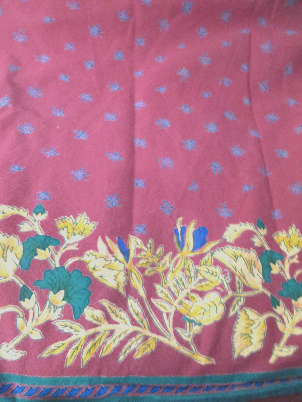 Williams Sonoma PROVENCE Red Butterfly Tablecloth FRENCH COUNTRY 70” X 90” gallery