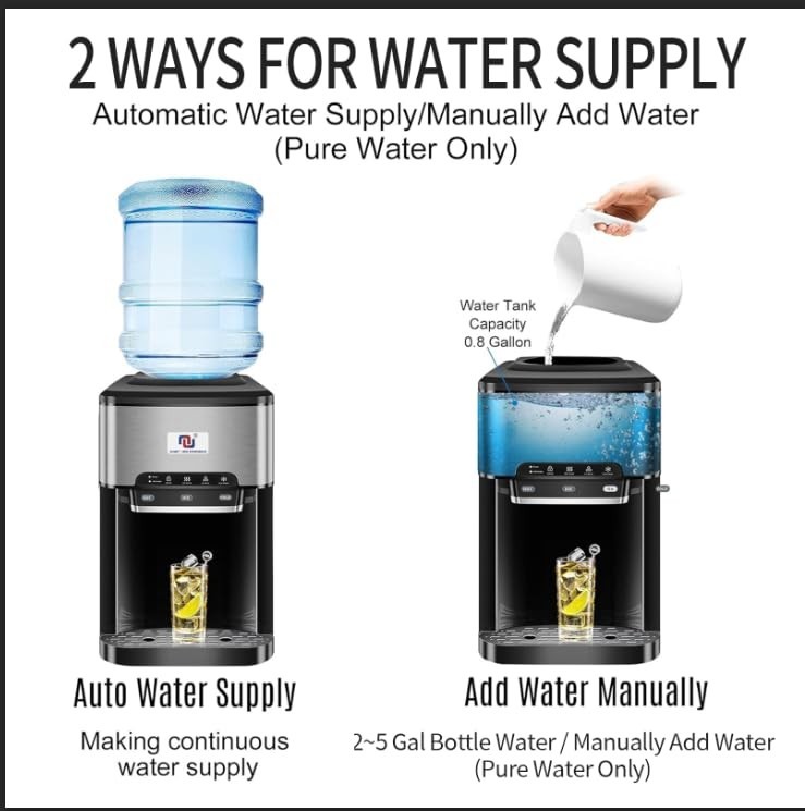 3 in 1 Bullet Ice Maker Portable Ice/Hot/Cold water dispenser Machine gallery