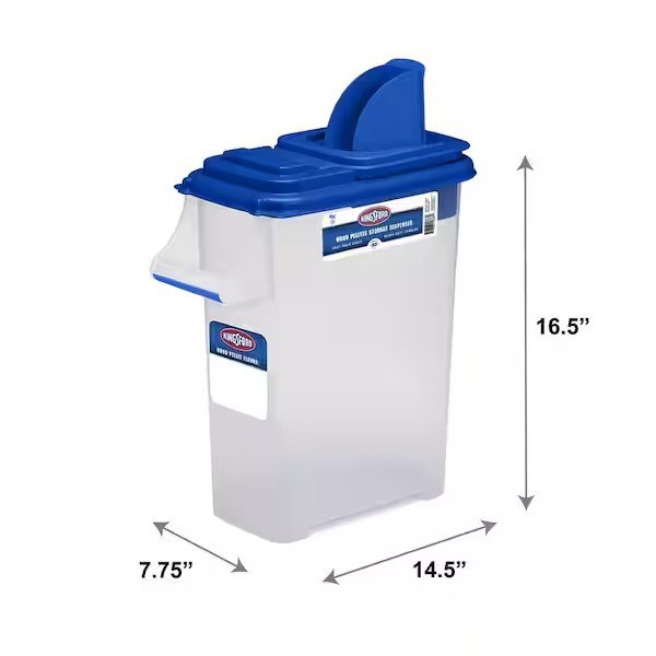 20Lbs Wood Pellet Dispenser Container EZ Pour Storage Portable BBQ Grill gallery