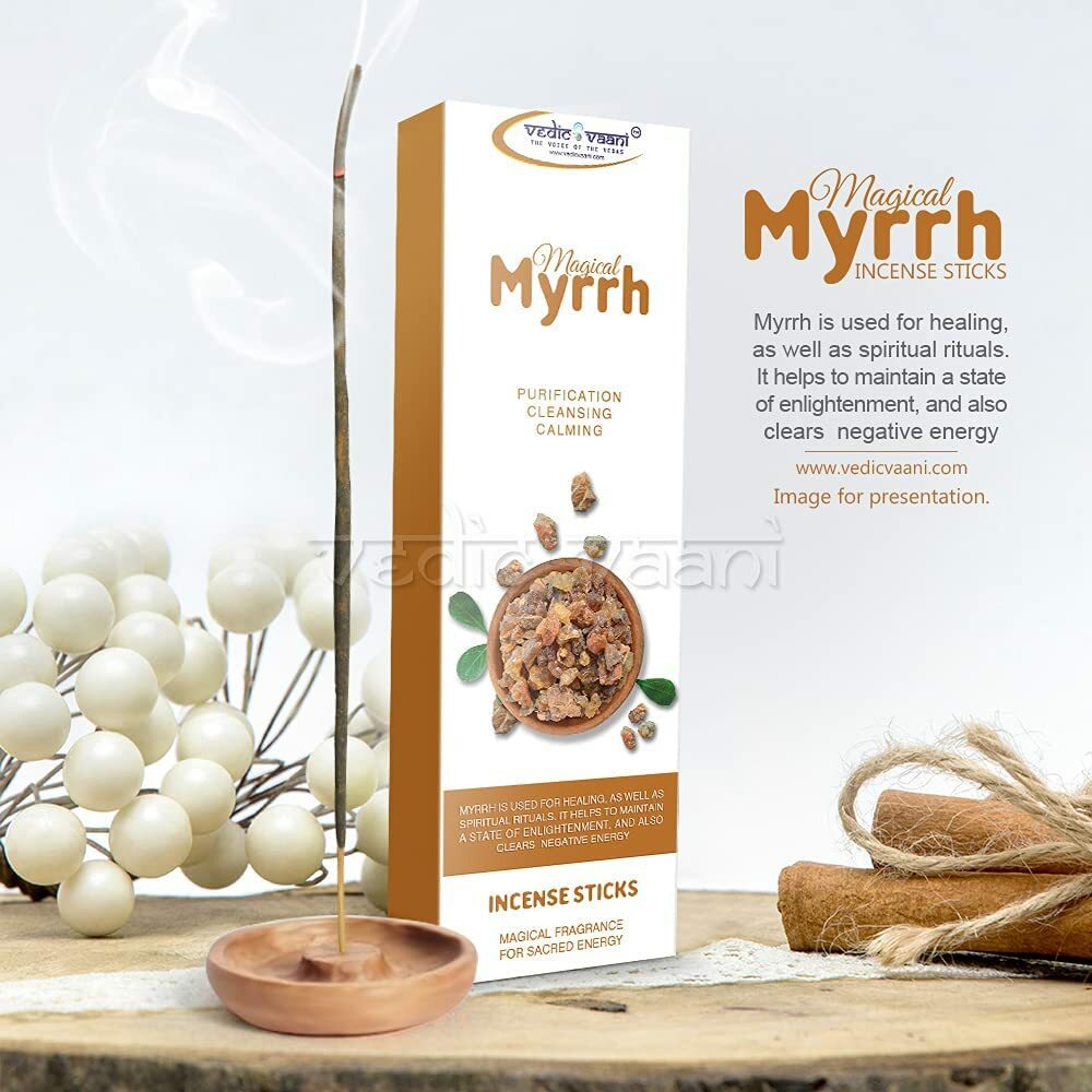 Vedic Vaani Hand Rolled Masala Magical Fragrance Myrrh Incense Agarbatti Sticks gallery