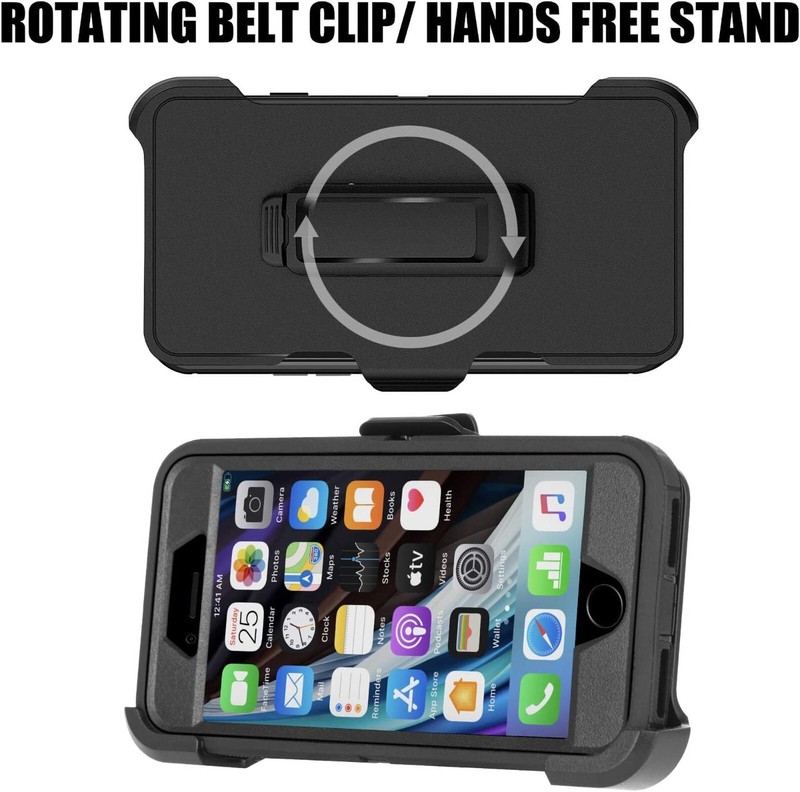 Shockproof Case For iPhone 6 7 8 Plus SE 2 3 Rugged Clip Cover Screen Protector gallery