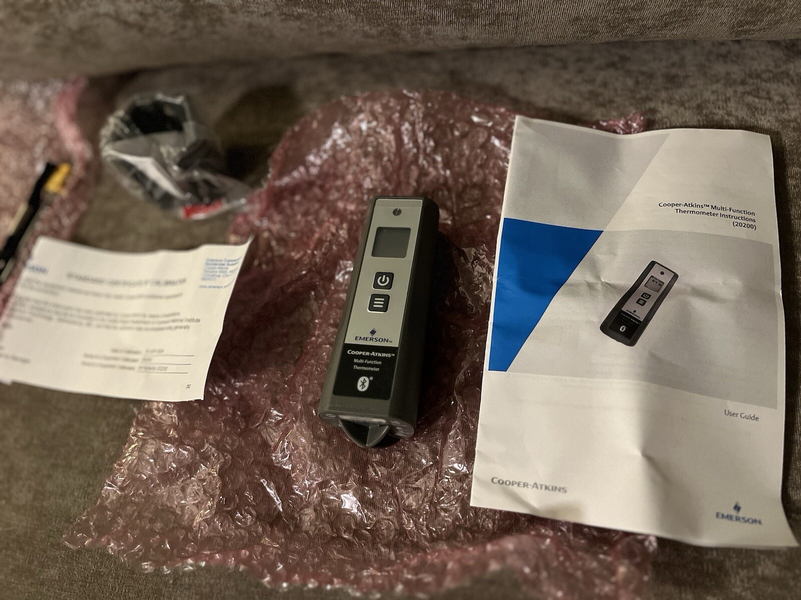 Emerson Lumity Multi Function Thermometer Bluetooth Compatible 20200 Gray New gallery
