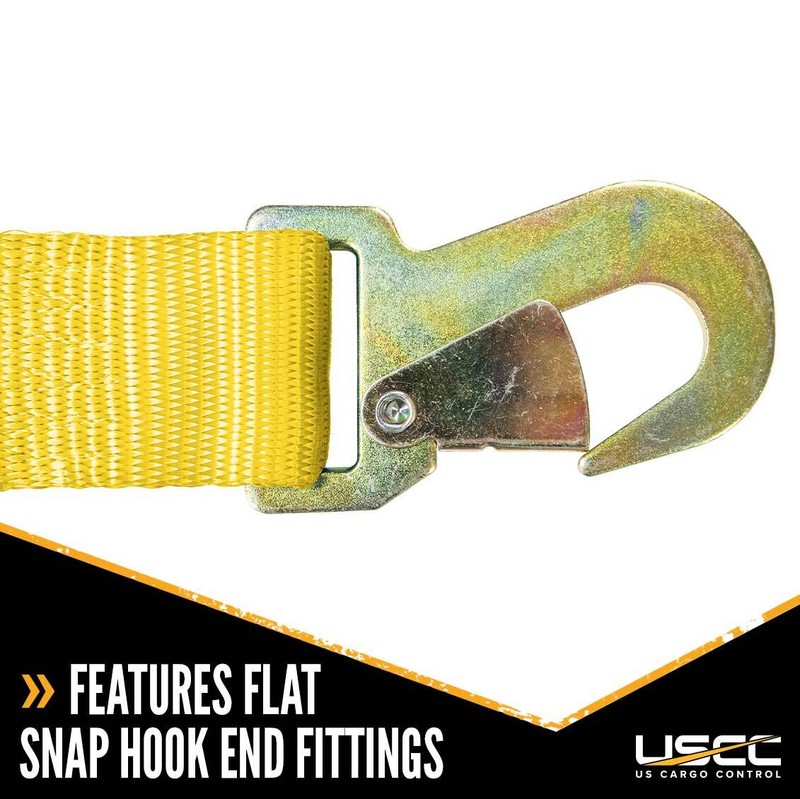 USCC 2" X 30 Ratchet Strap w/Snap Hook - Yellow gallery