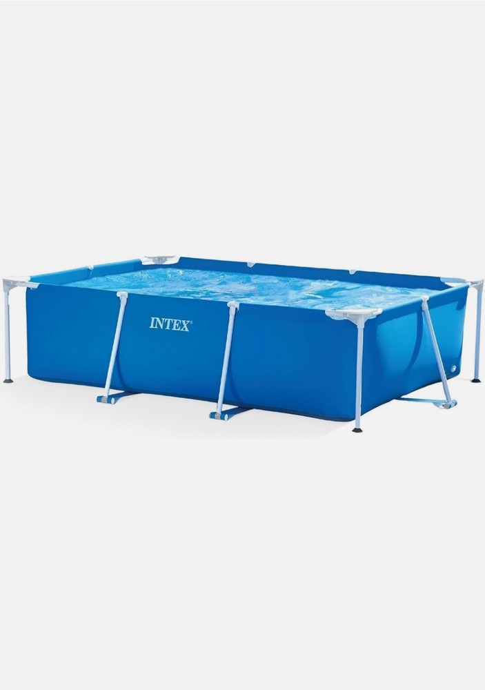 Intex Rectangular Frame Above Ground Outdoor Backyard Swimming Pool