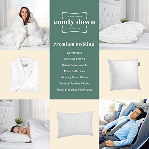ComfyDown Rectangle Pillow Insert FEATHER /DOWN - ALL SIZES!! Made in USA gallery
