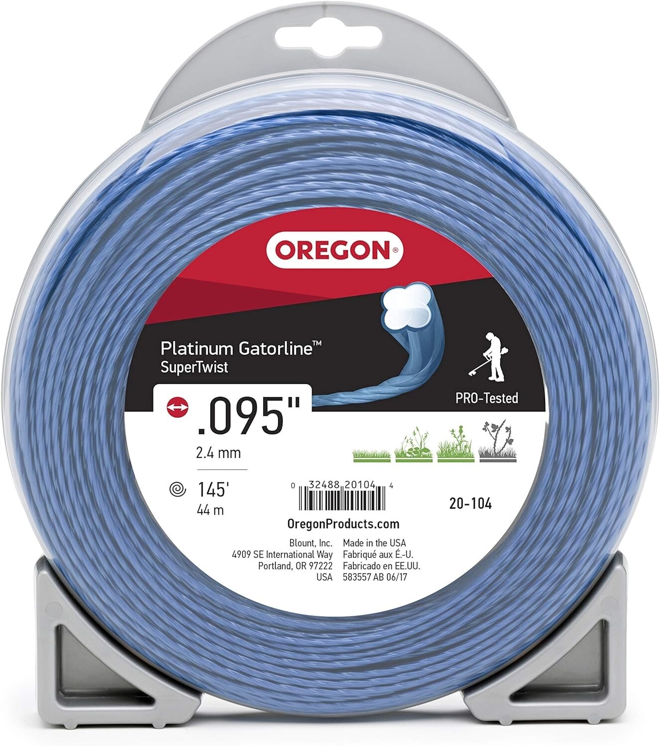 Oregon 20-104 Platinum Gatorline Supertwist Trimmer Line, .095-Inch, 1/2 Pound gallery