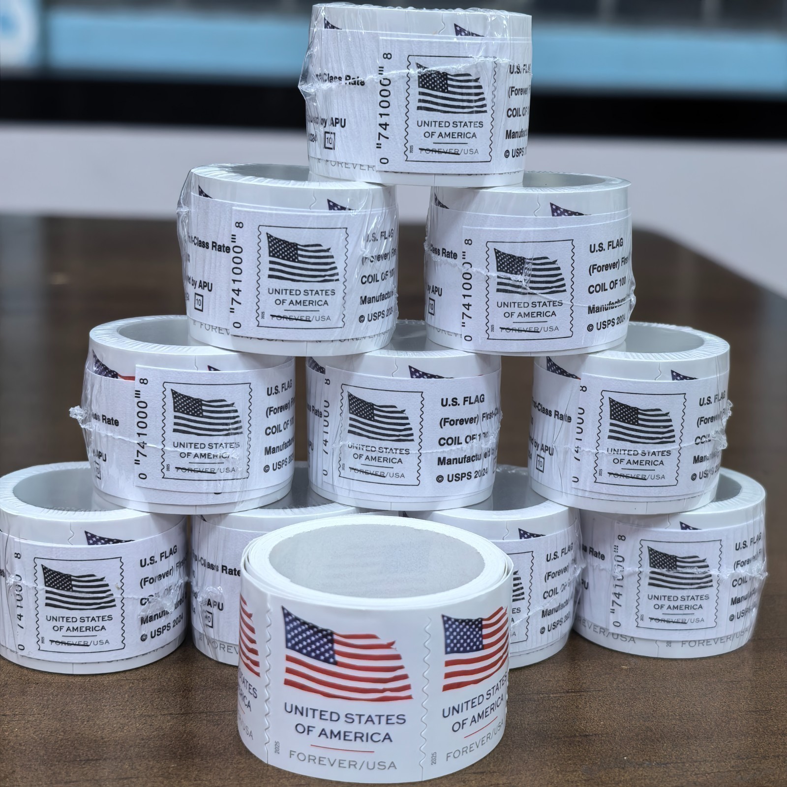 Collection10 ROLLS Of 100 USPS Postage !!-1000 PCS-Special Sale (2018) gallery