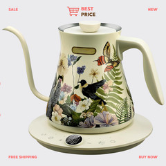 0.8L Gooseneck Electric Kettle, Precise Temperature Control, 1200W,Auto Shut Off