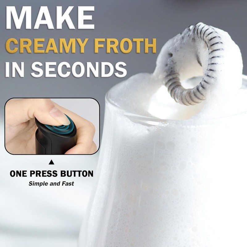 Electric Handheld Drink Mixer - 2AA Battery Operated Frother for Coffee Lovers gallery