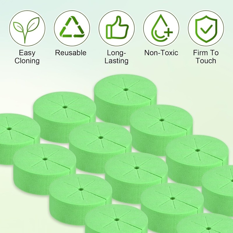 Vibrant 20-Pack Reusable Cloning Collars for Hydroponics – Fits 2" Net Pots gallery