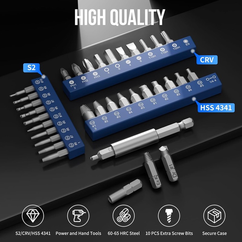 32PCS Damaged Screw Extractor Set with Magnetic Extension Shaft & Socket Adapter gallery