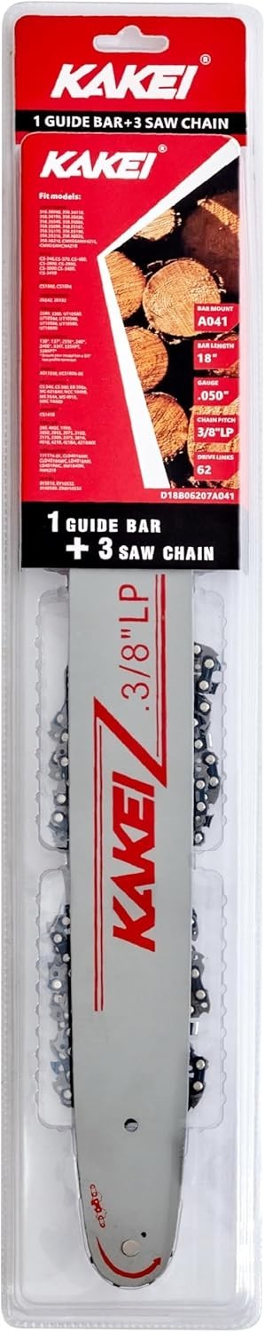 18" Chainsaw Guide Bar & 3 Chains for POULAN 260 2055 2375 3816 4018 4218 4218A gallery