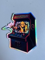 Retro Mortal Kombat 2-arcade machine Scorpion 3inch Holographic Sticker