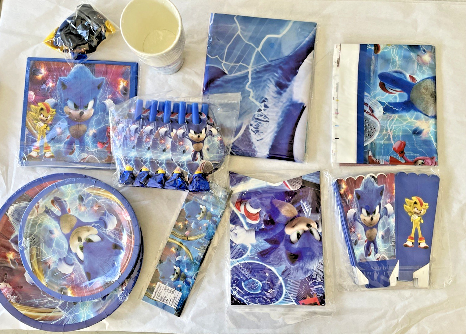 Sonic Hedgehog Party Decorations Kids Birthday Supplies Balloon Tableware gallery