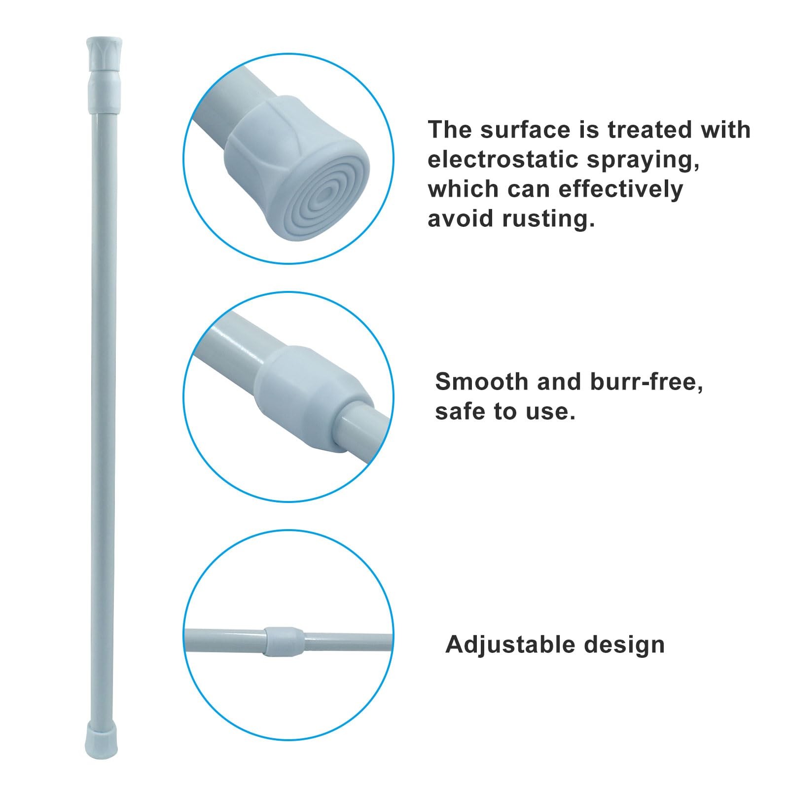Window Security Bar, 2 Pack Window Security Bars Adjustable Sliding Glass Door L gallery