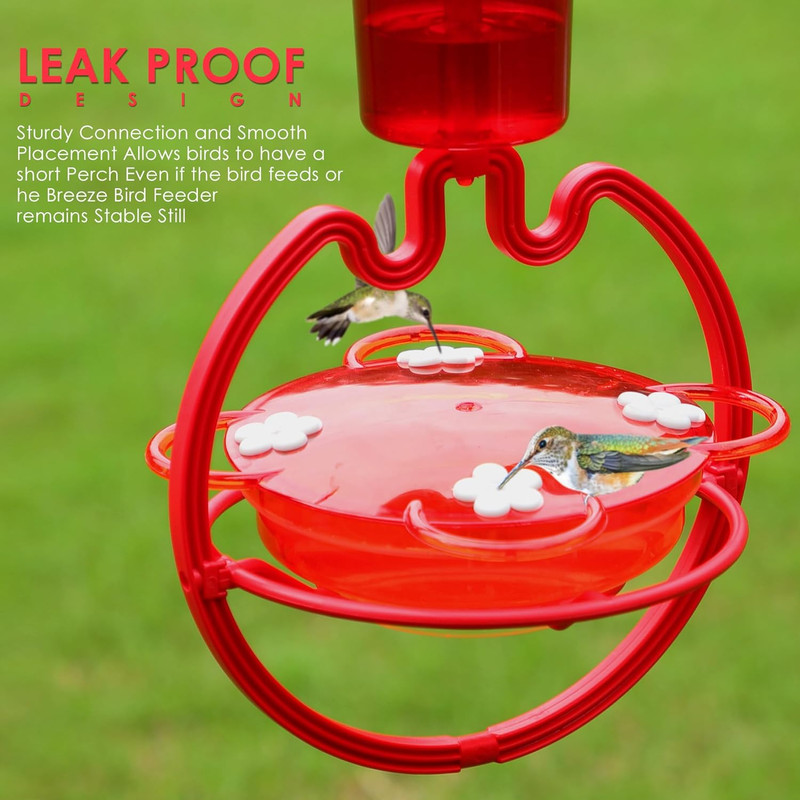 ORIENTOOLS Hummingbird Feeders for Outdoors Hanging 9.5 Oz Plastic Humming Birds gallery